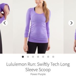 Lululemon Swiftly Tech Scoop Longsleeve in Power Purple!